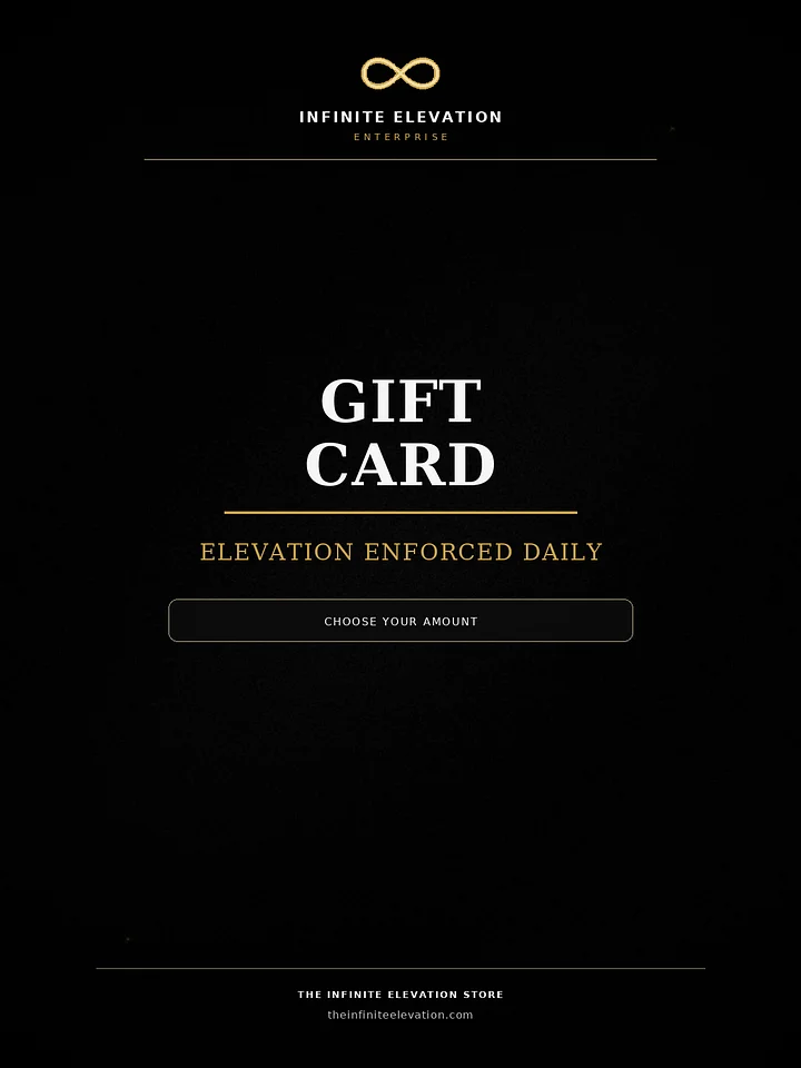 The Infinite Elevation Store Gift Card (A meaningful gift of Elevation) product image (1)