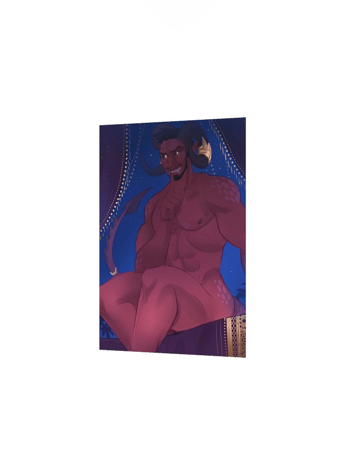 Secret Oasis Demon Tiefling Bara Handsome Pinup Art Print product image (2)