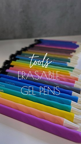 Since most of my sketches are ideas and not really meant to be permanent, erasable pens have become some of my favorite tools...