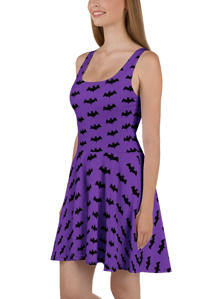 Purple Bats Pattern Dress product image (1)