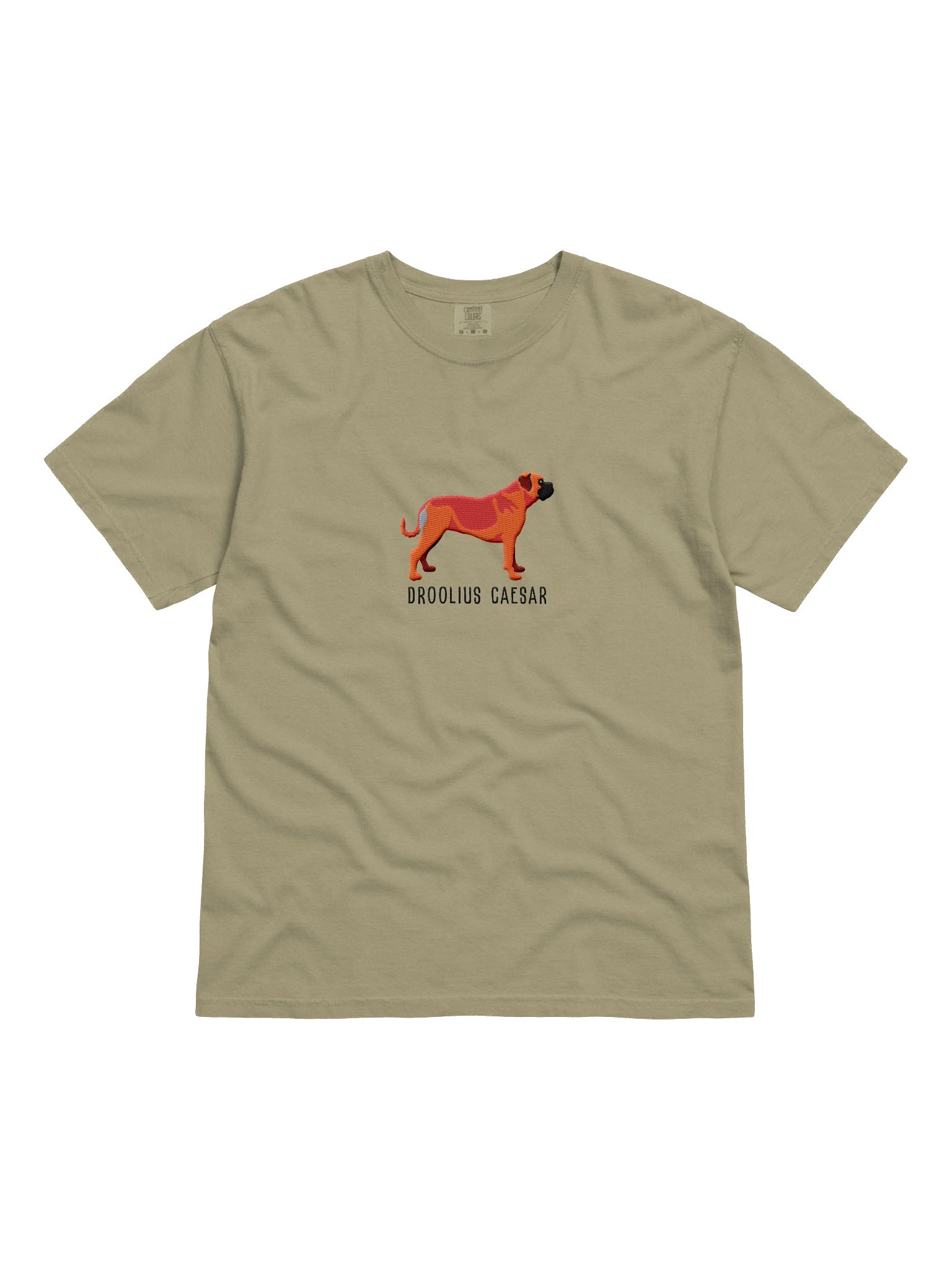 Droolius Caesar T-Shirt(Embroidered) of a Bullmastiff(Red) product image (4)