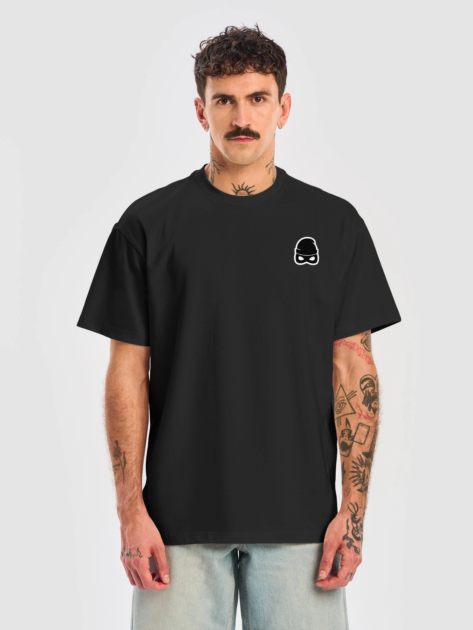 Thiefs Logo Black Heavy T-Shirt (Embroidered Logo) product image (5)