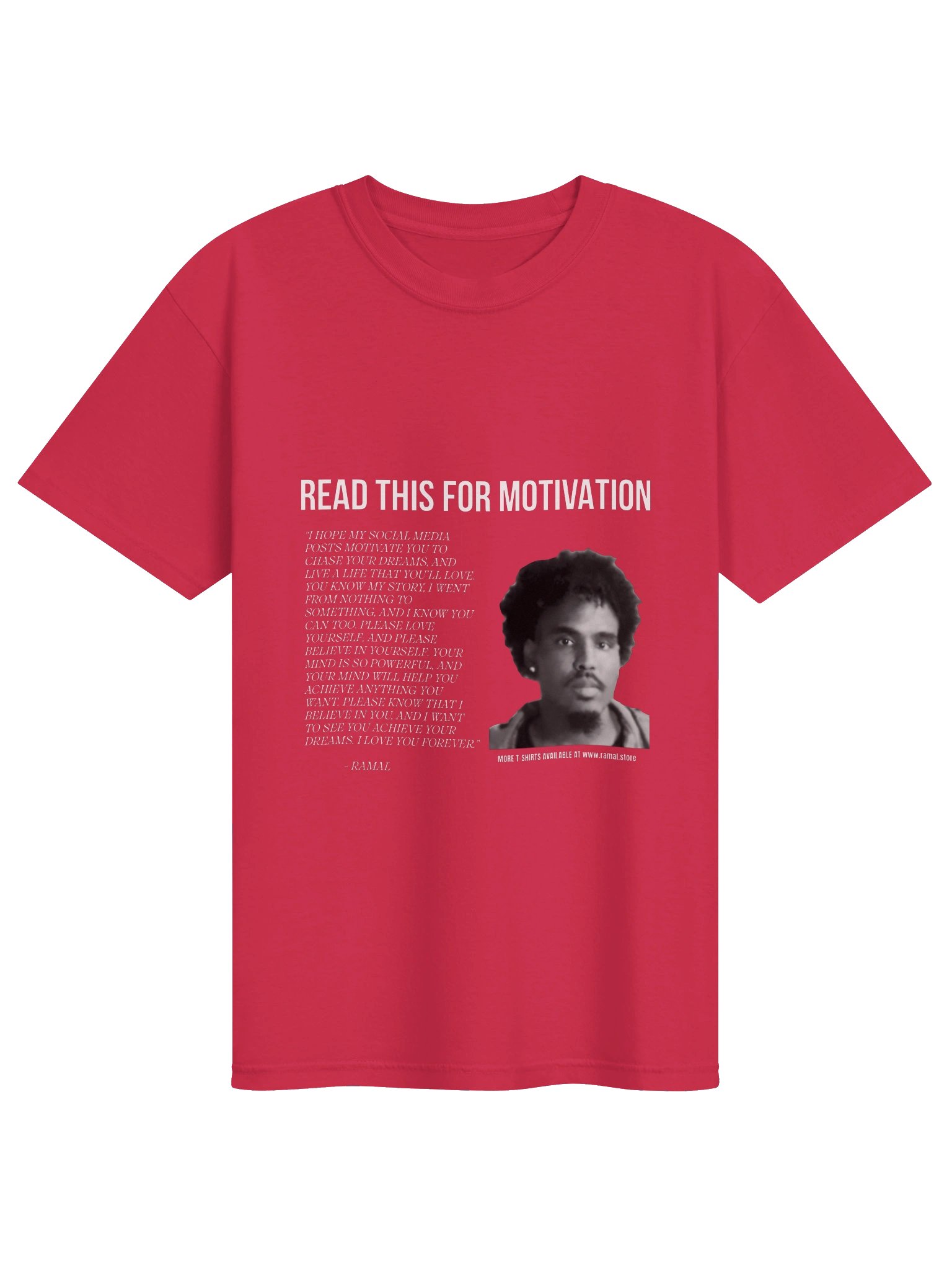 RED MOTIVATIONAL T-SHIRT product image (1)
