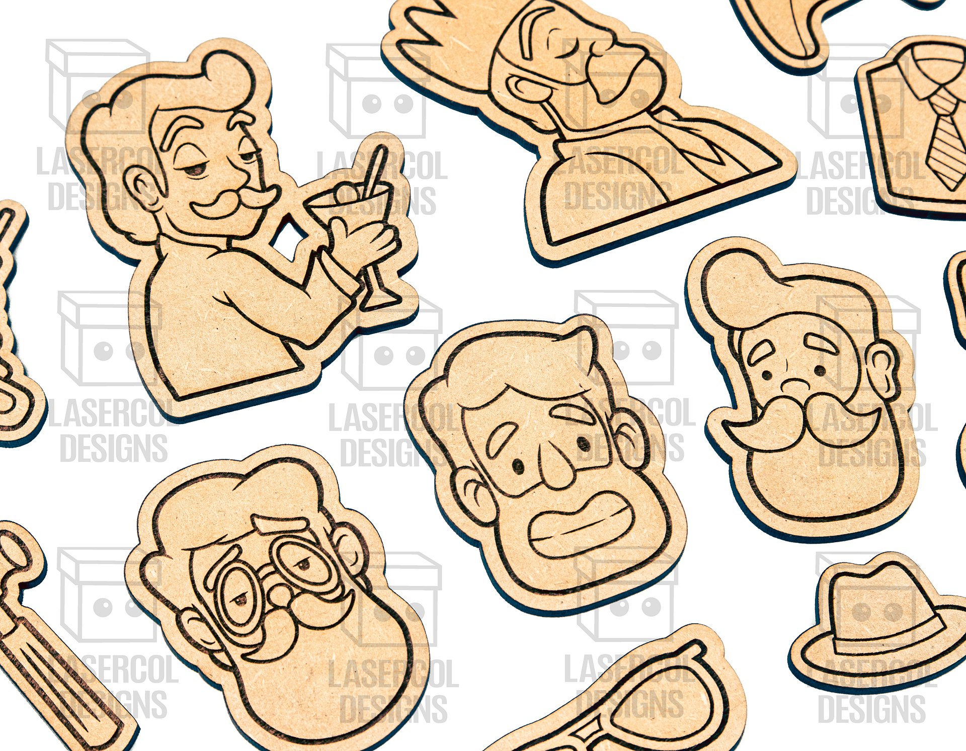 Father's Day Paint Kit DIY Cut Outs Set 2 - Laser Cut Files product image (3)