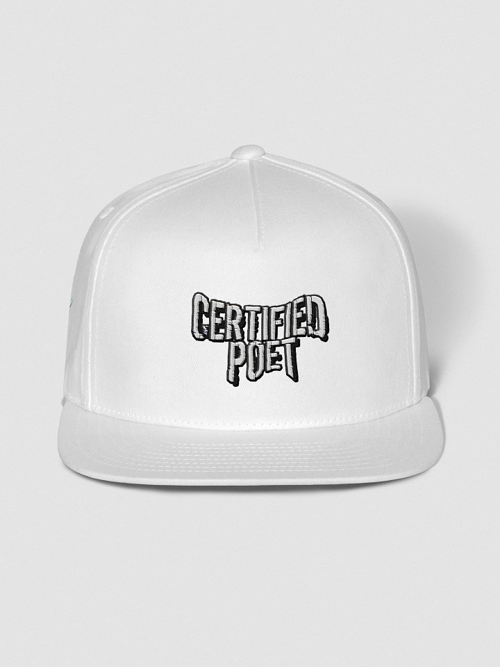 "Certified Poet" (Green Scars) Yupoong Flat Snapback Cap product image (1)