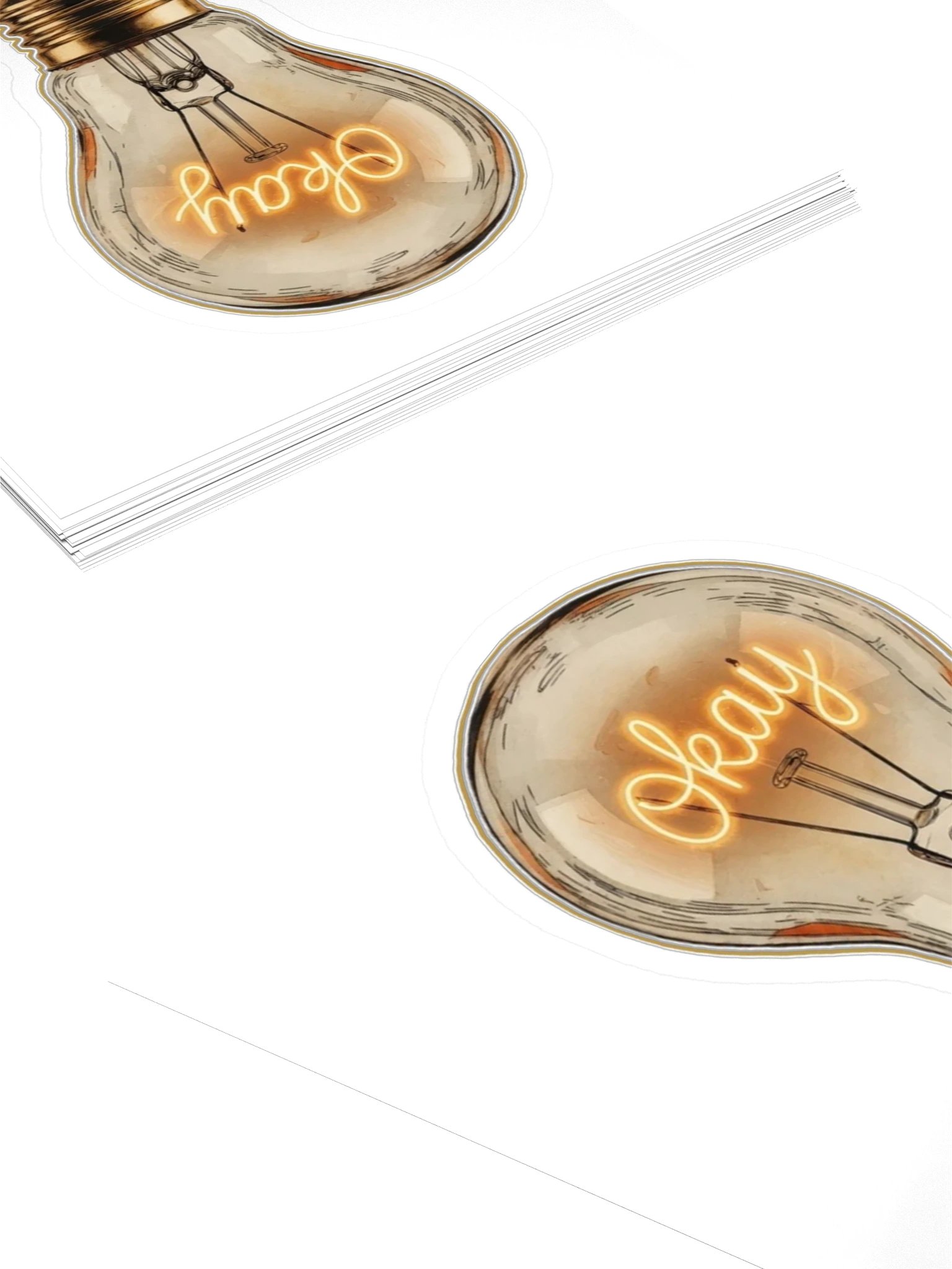 Okay Ideas Bulb Sticker (The Brass Veil) product image (4)