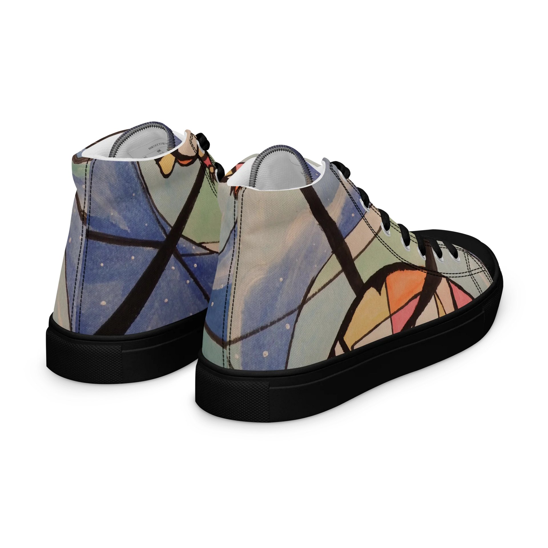 Cubism Painting: The Dream of a Tardigrade Women's High Top Canvas Shoes by Allcolor product image (7)