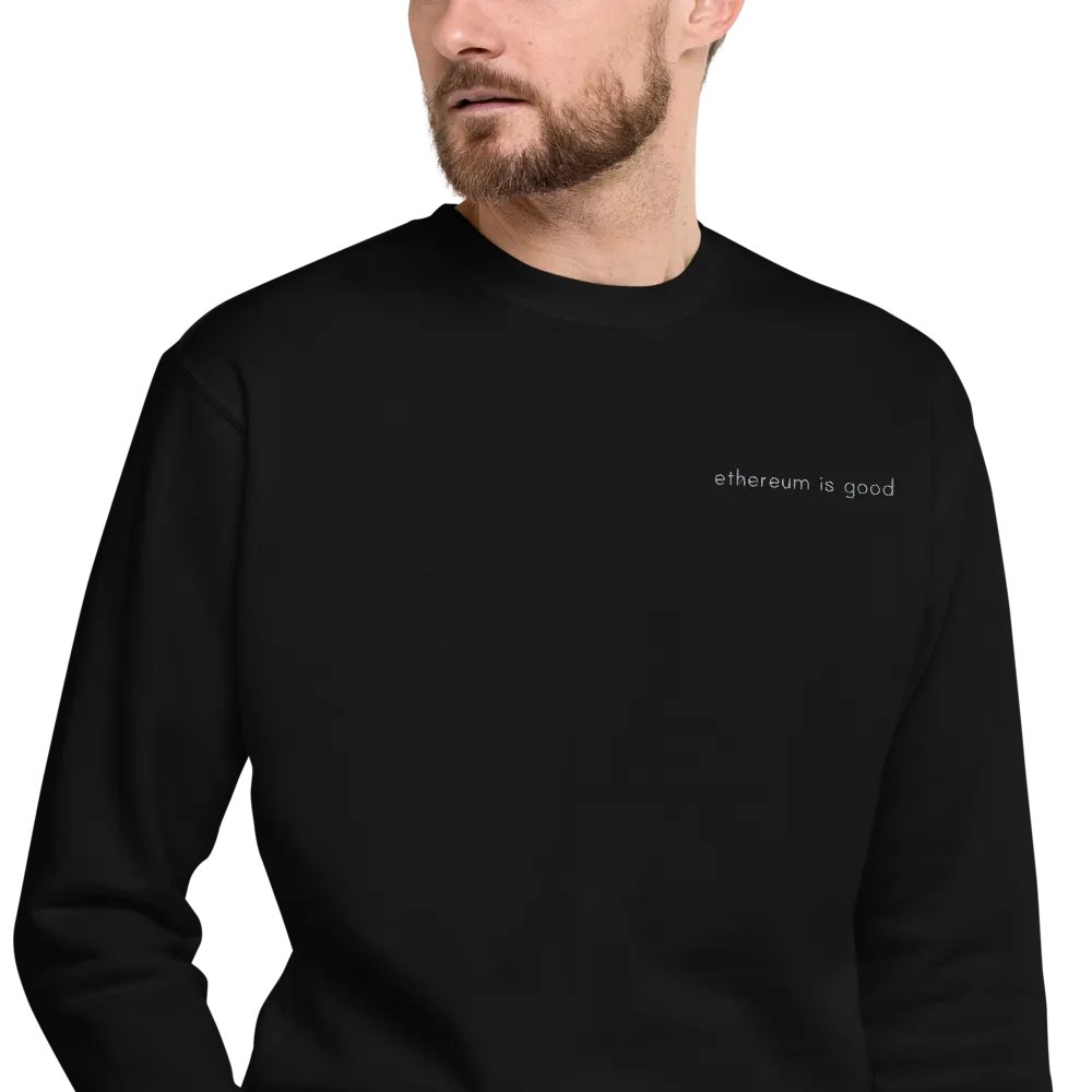 Ethereum is good crewneck (black) product image (4)