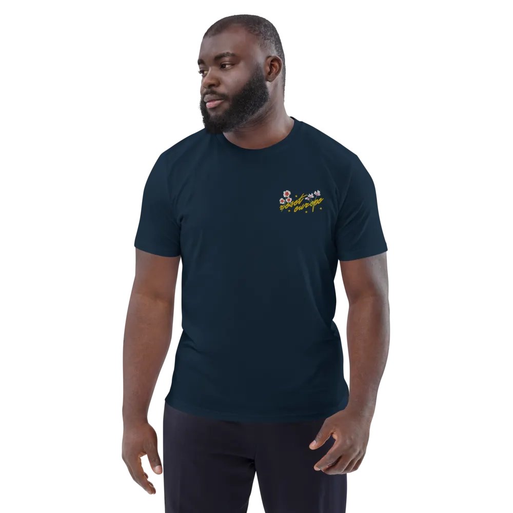 reset europe w/ flowers embroidered t-shirt - 100% organic cotton product image (4)
