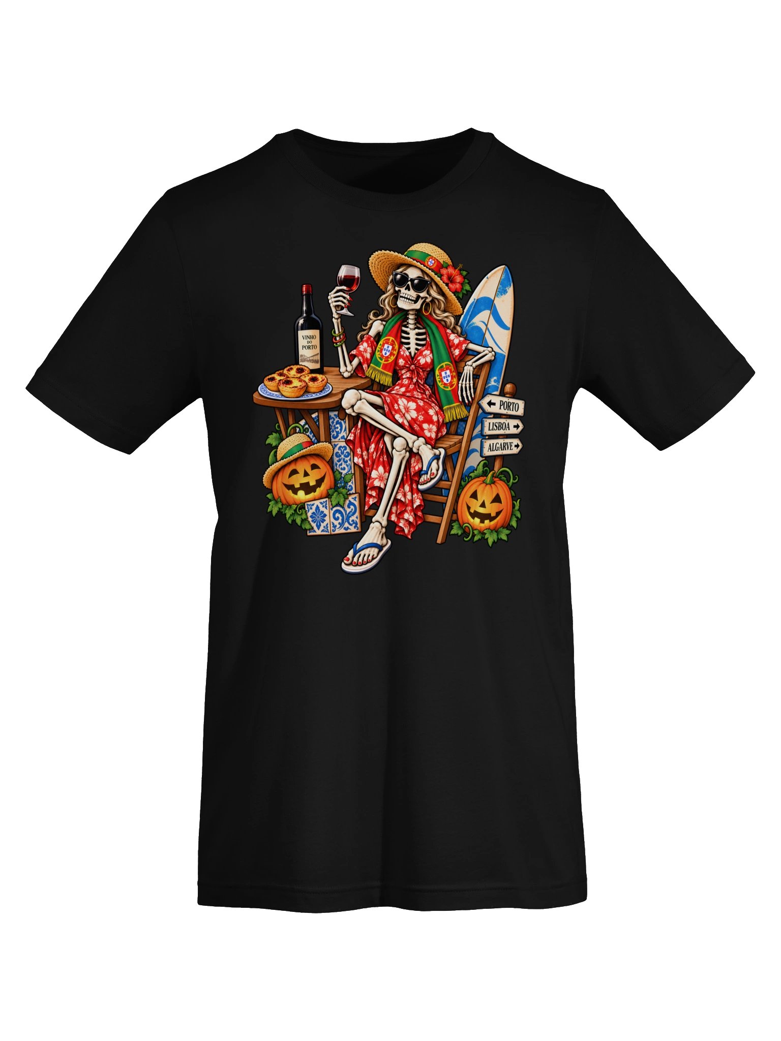 Portuguese Skeleton Halloween Womens Shirt product image (40)