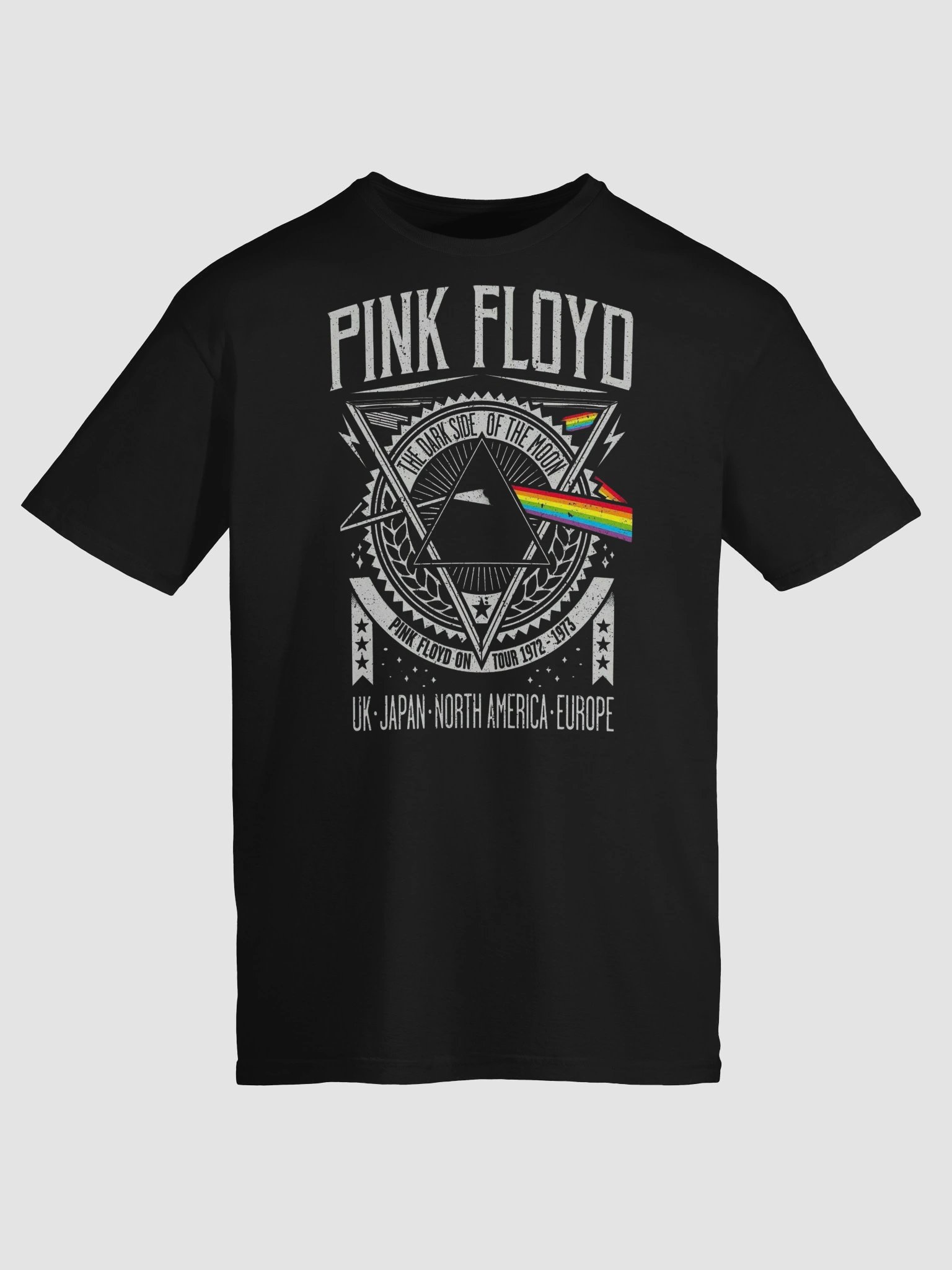 Pink Floyd Dark Side of the Moon Tour Emblem T-Shirt | Vintage Prism Graphic Classic Rock Tee product image (6)