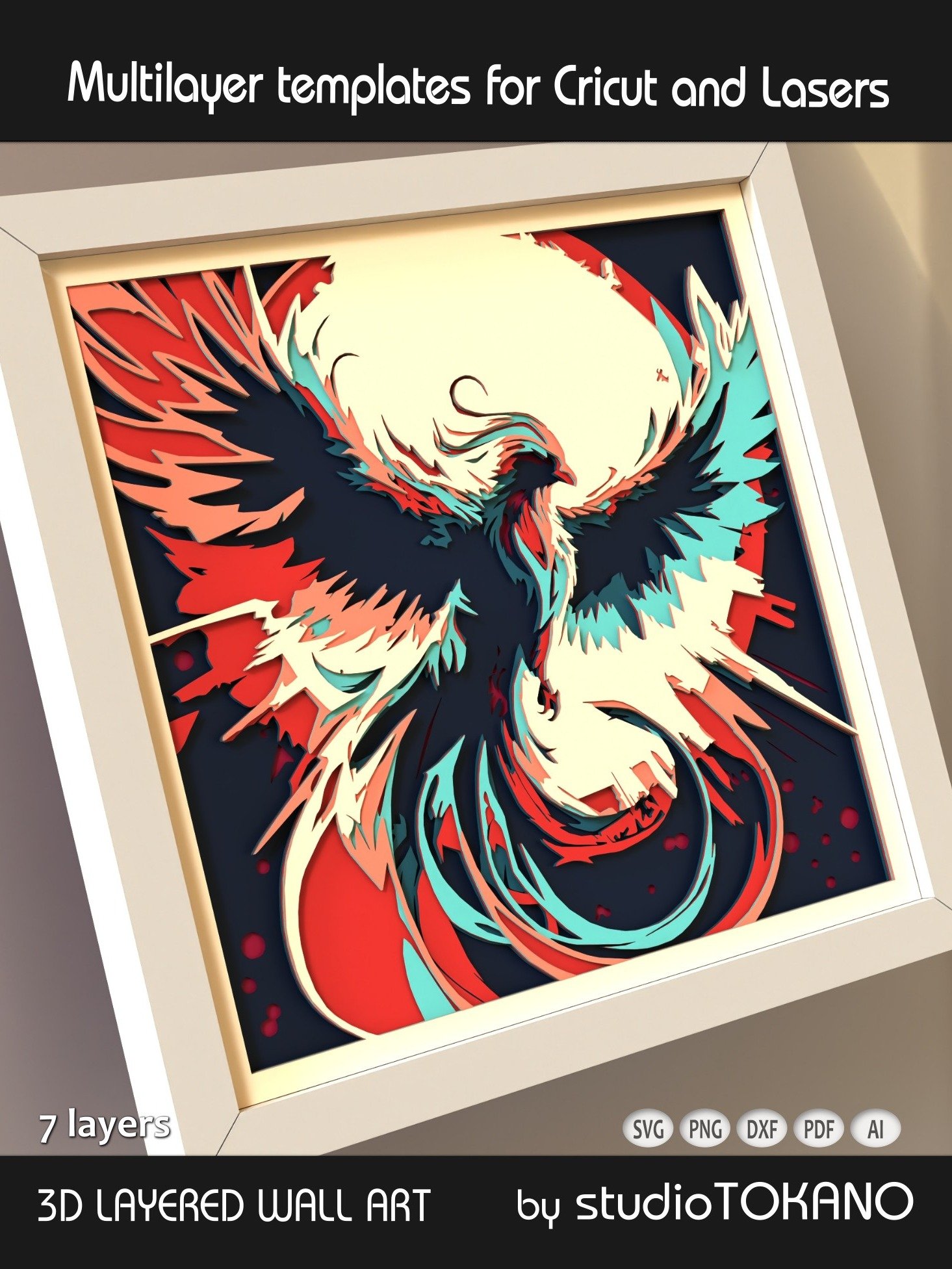 Phoenix Shadow box SVG product image (3)