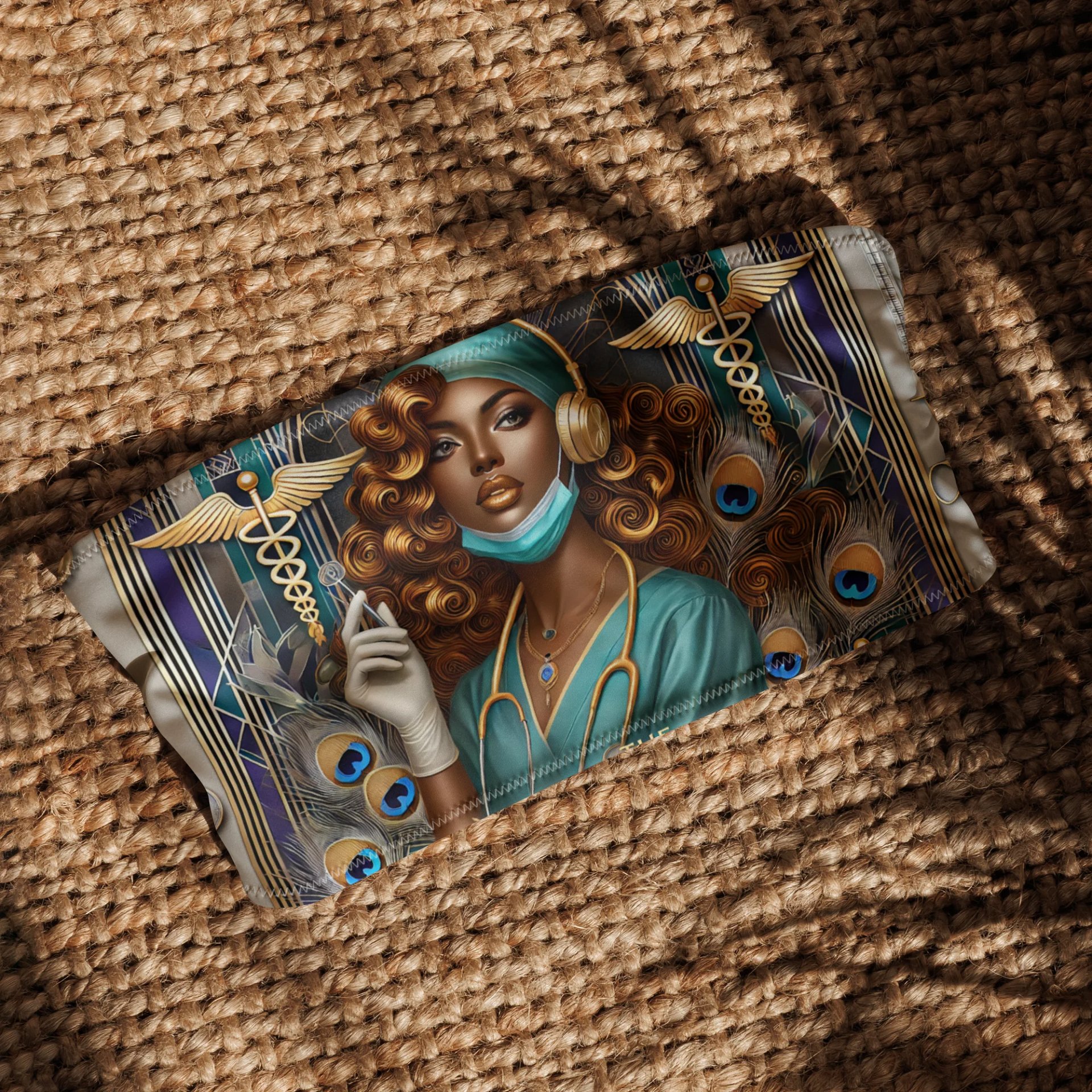 Humanities In Medicine Healing Superstar Surgeon Teal Ornate Medical Bandeau Bikini Top product image (2)