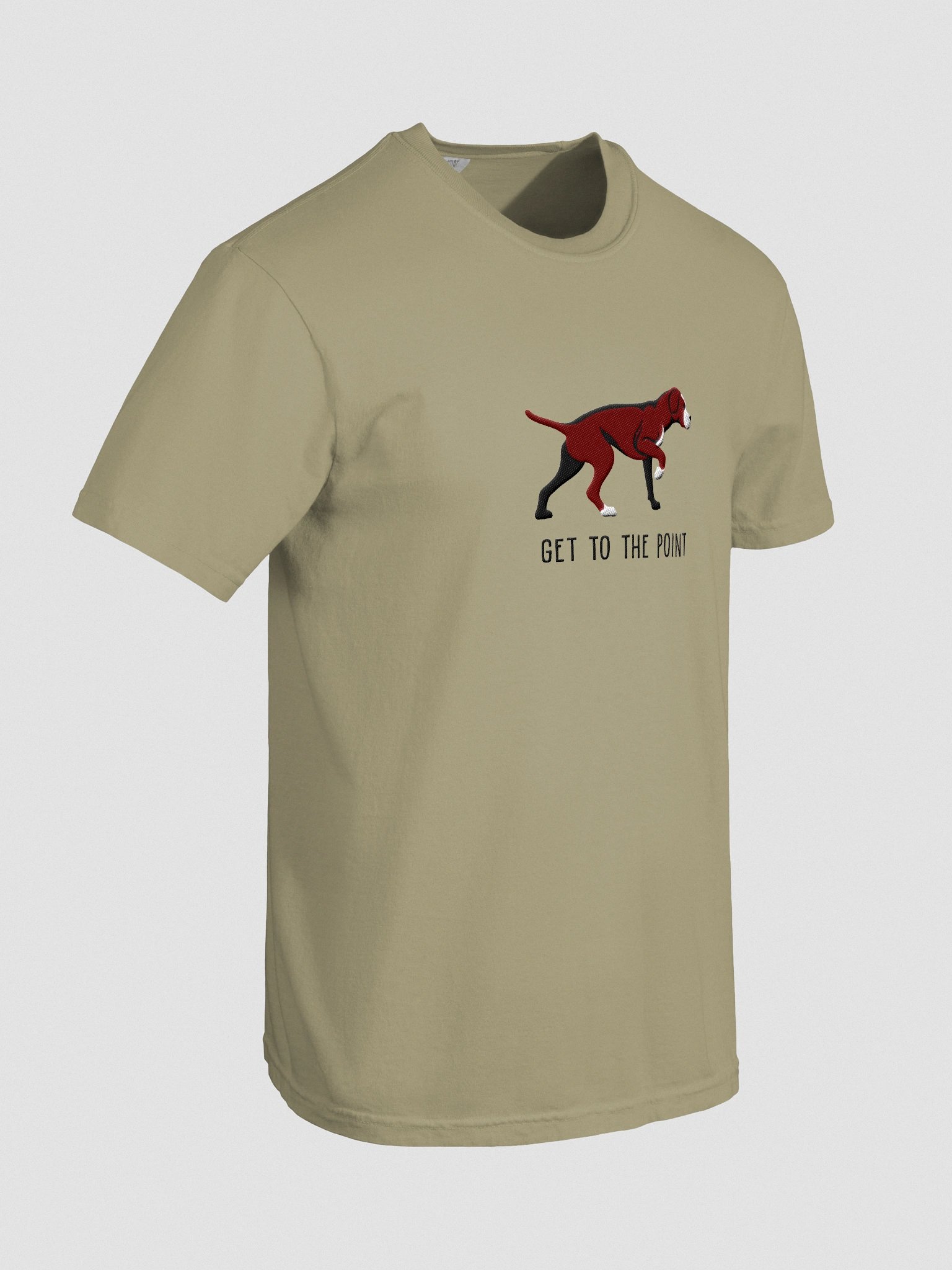 Get to the Point T-Shirt(Embroidered) of a Portuguese Pointer(Brown) product image (11)