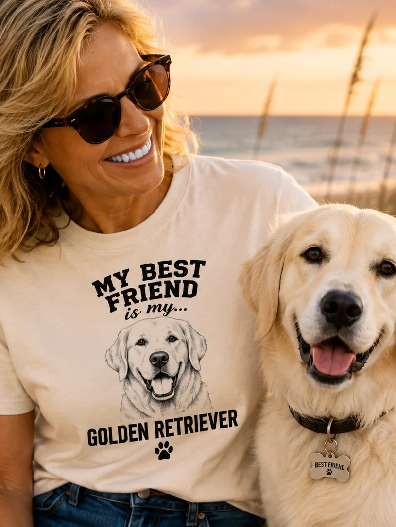 My Best Friend Golden Retriever T Shirt product image (1)