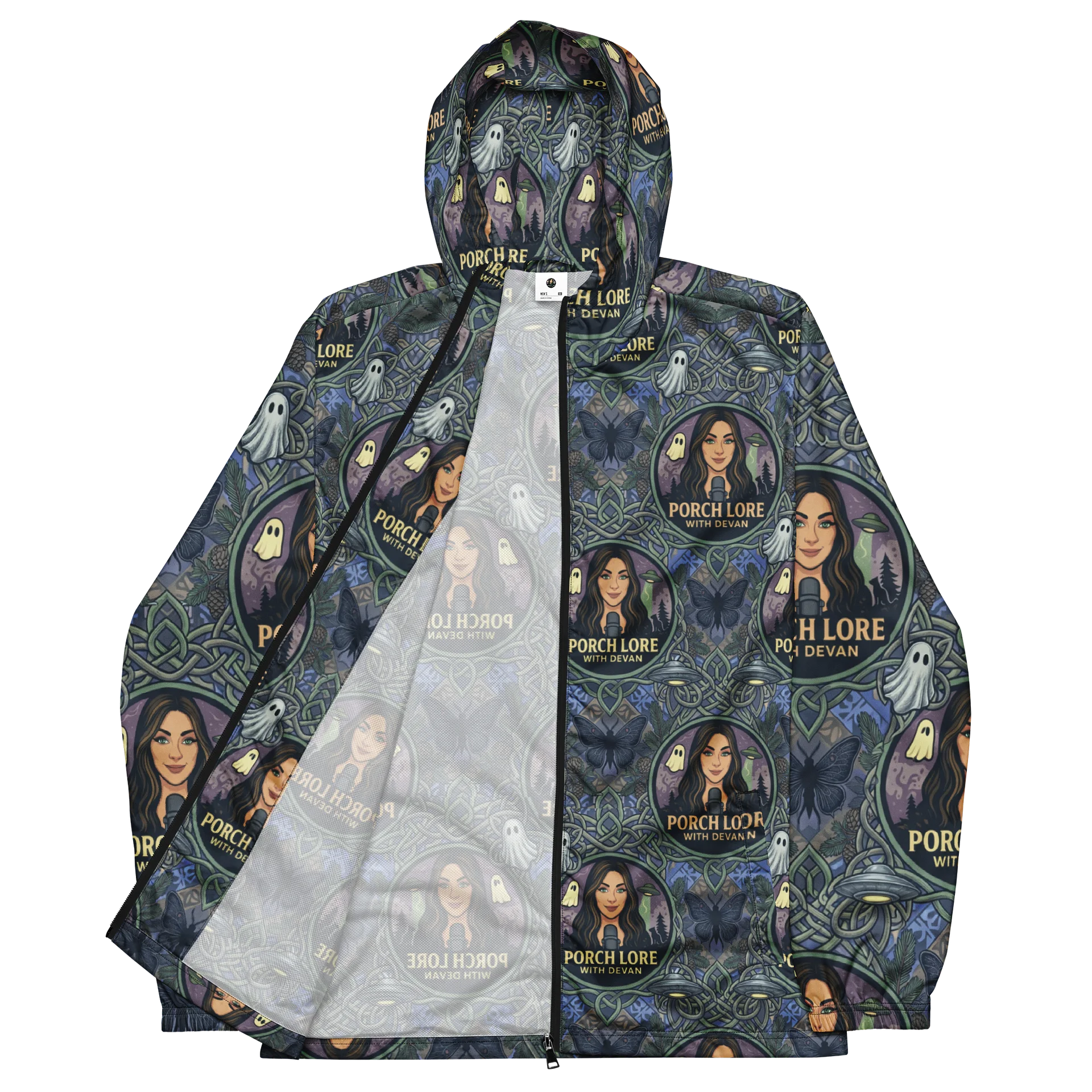 PORCH LORE DEVAN PERIWINKLE MOTH WINDBREAKER JACKET product image (2)