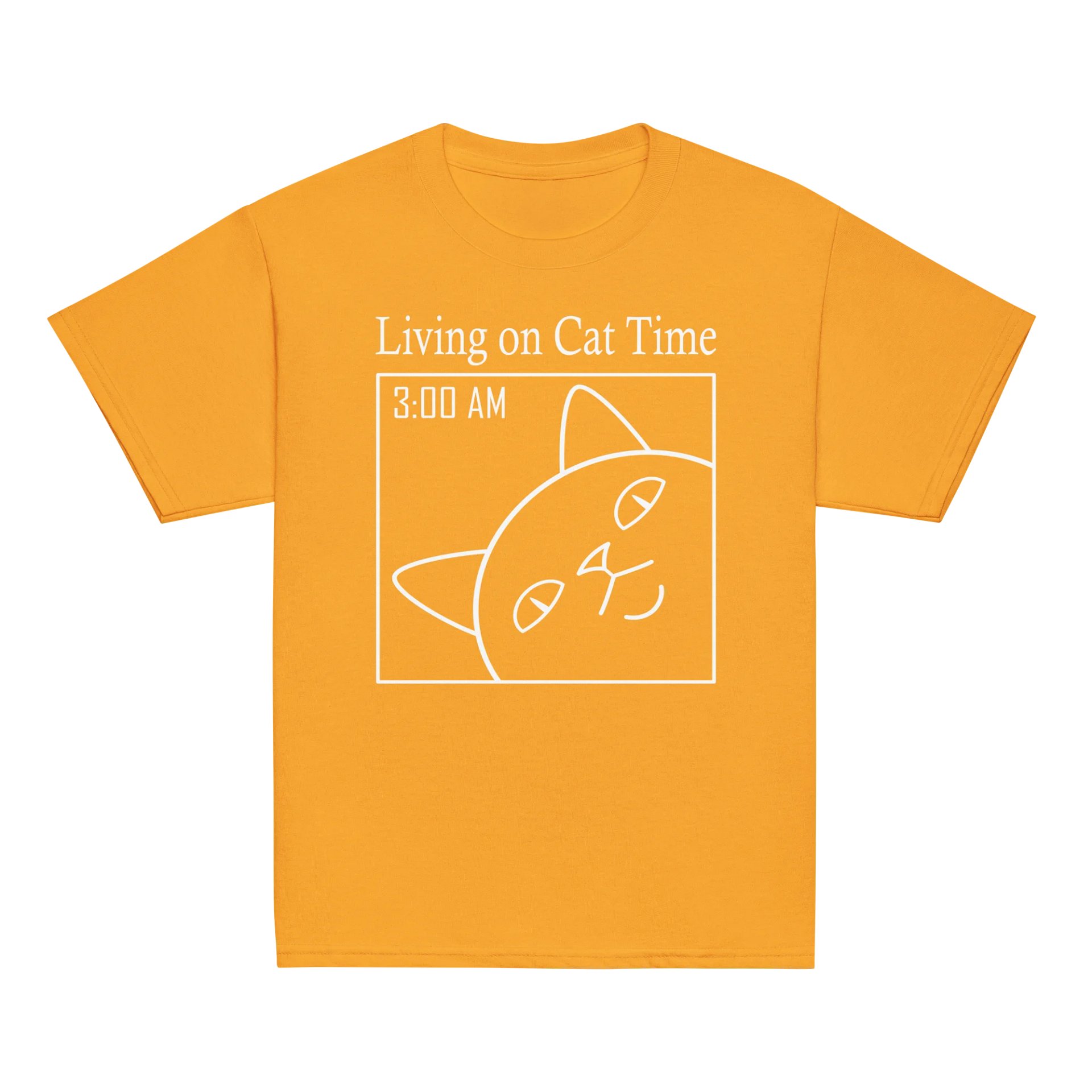 Living on Cat Time - Unisex Youth Heavyweight T-shirt product image (2)