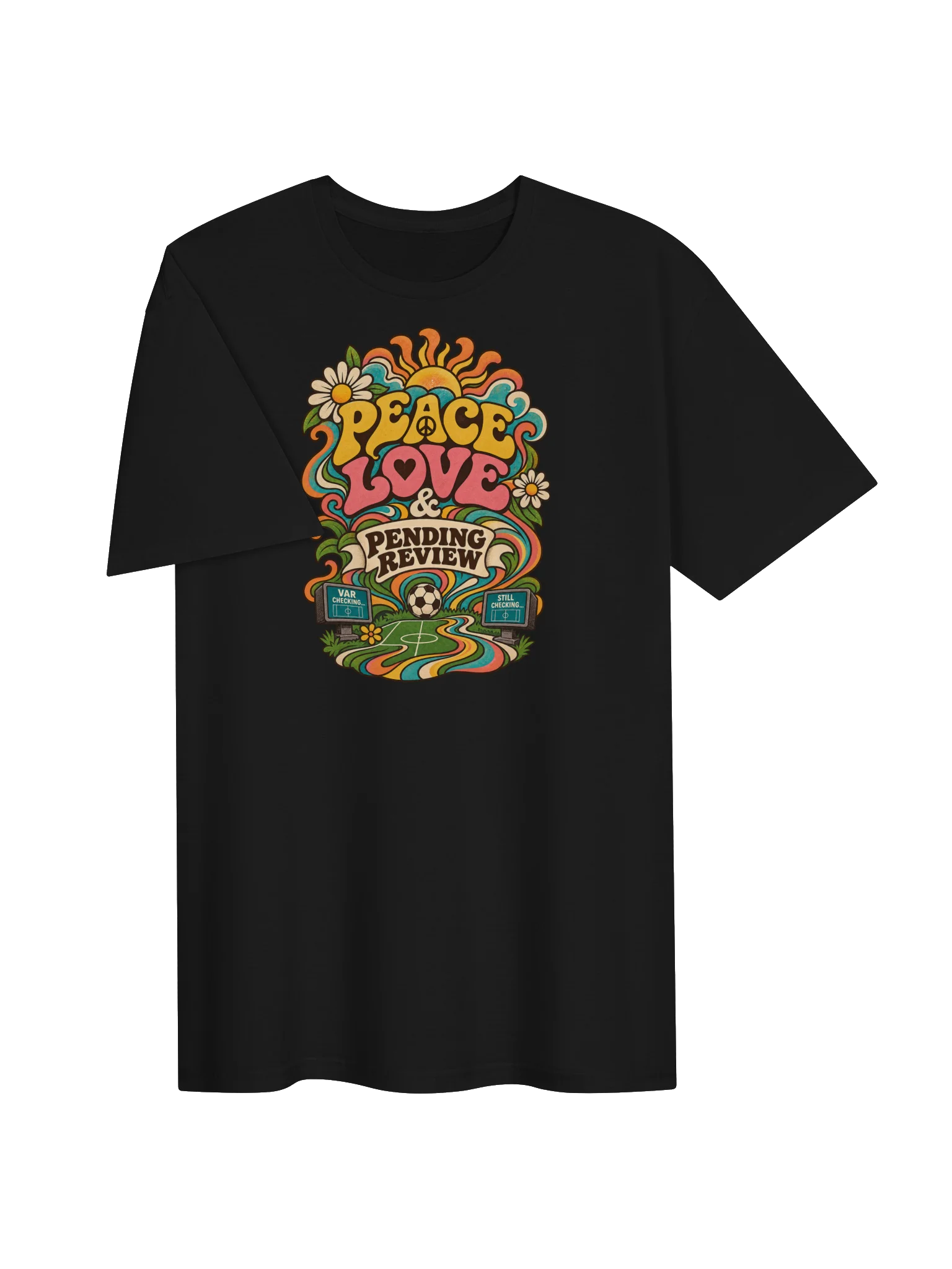 Peace, Love and Pending Review VAR Soccer Tee product image (3)
