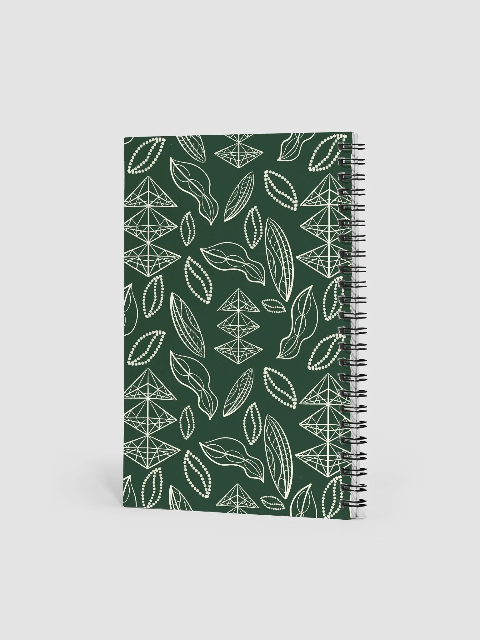 El Yunque Brew Bliss: Abstract Coffee Bean Tribal Notebook product image (2)