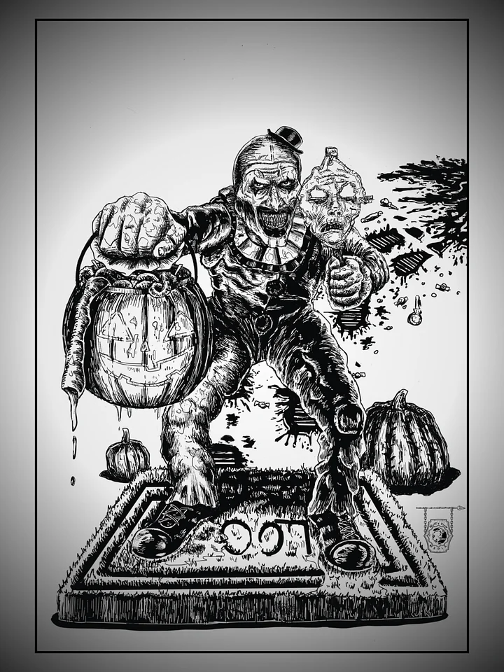 Trick or Treat with Art the Clown- Poster Print (Clean Version) product image (1)