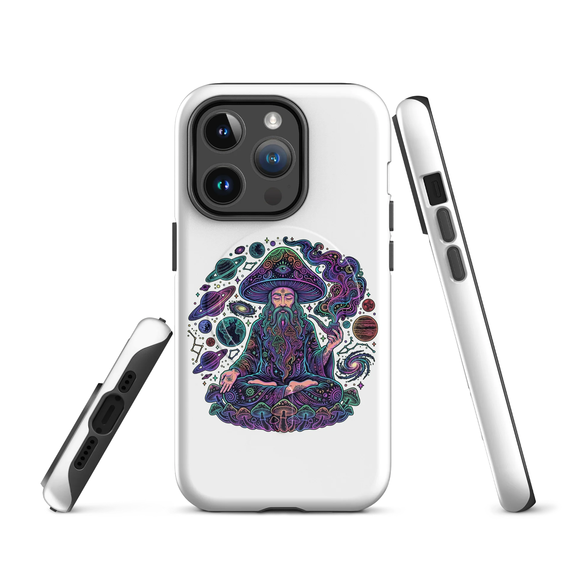 Meditating Mushroom Wizard Phone Case product image (1)