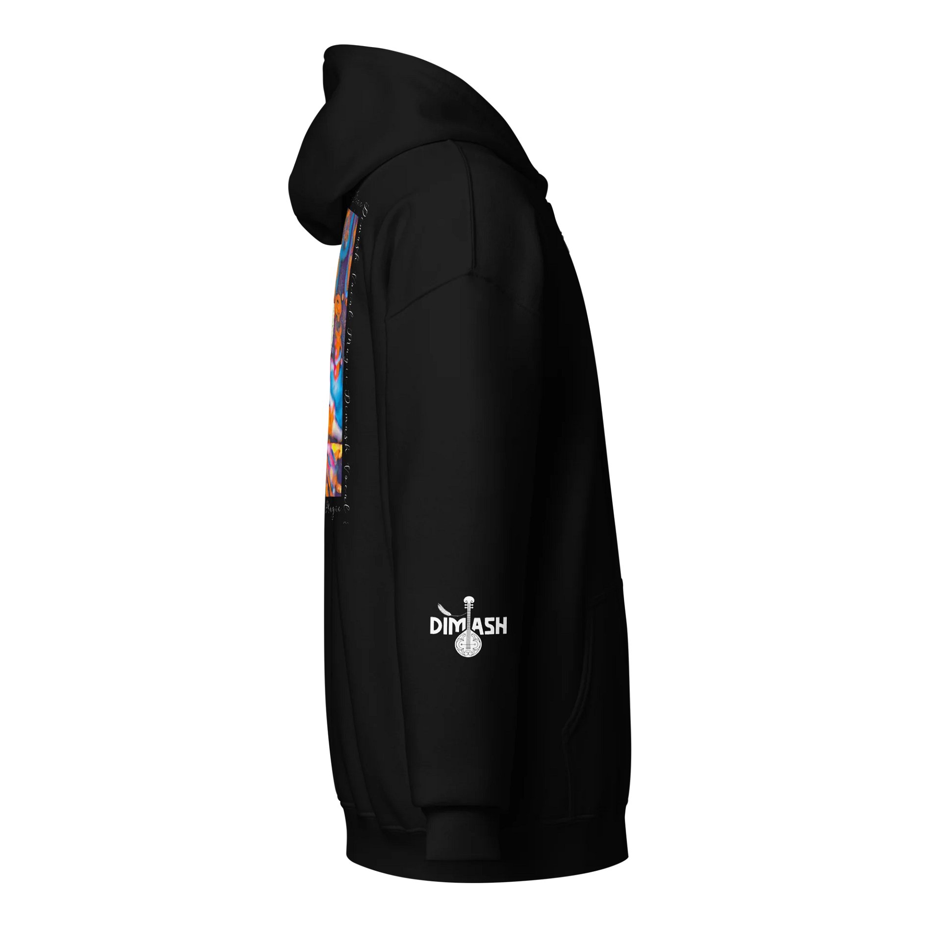 Singer From Kazakhstan Zippered Gildan Unisex Hoodie With Sleeve Design product image (4)