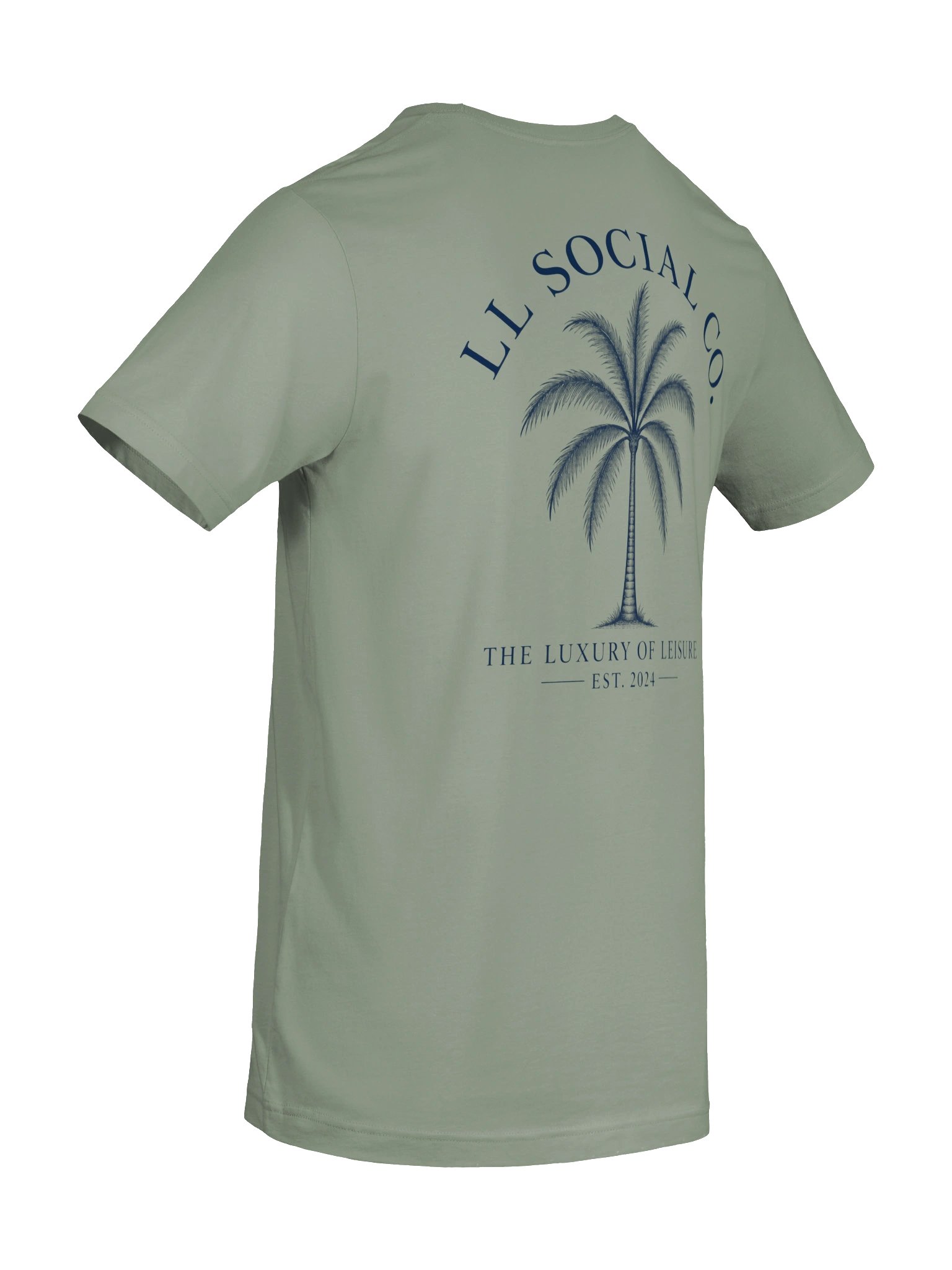 LL Social Co. Luxury of Leisure Essential Tee — Palm | Navy product image (87)