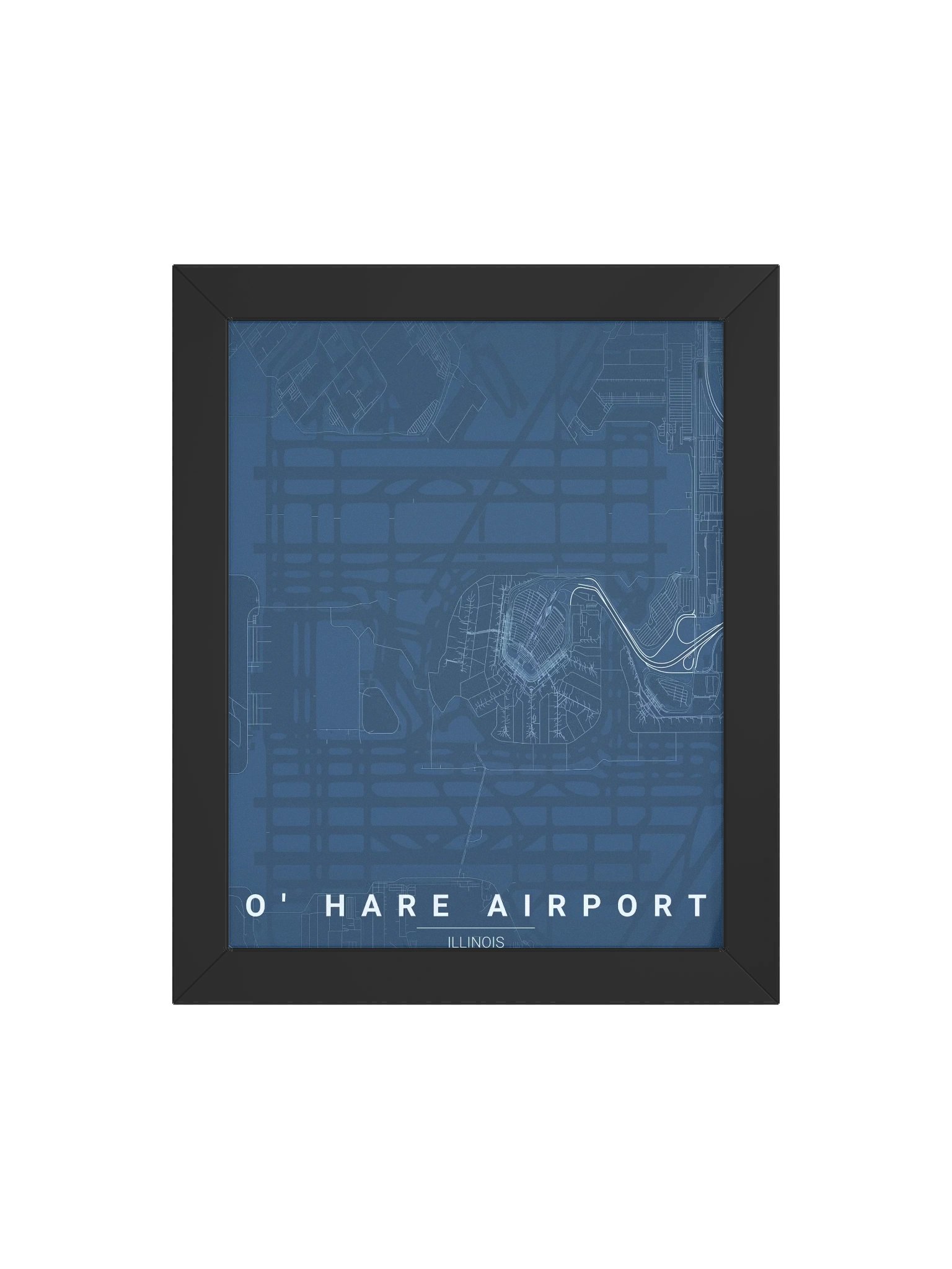 Framed O' Hare Airport Blueprint Poster product image (14)