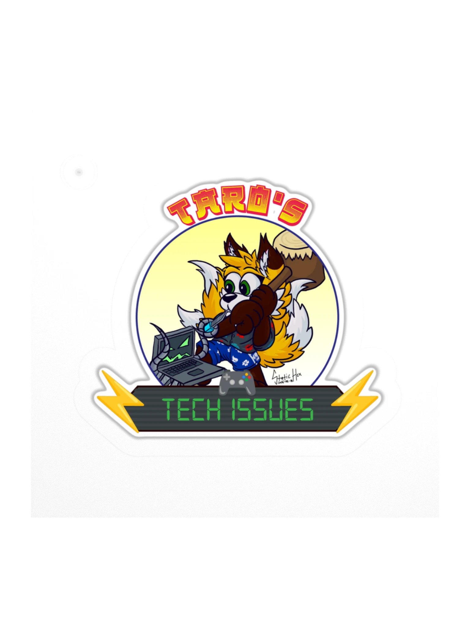 Taro's Tech Issues Sticker product image (1)