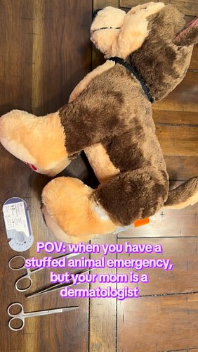 Mom, dermatologist, stuffed animal surgeon - multiple hats in this household! 🤣💙

#derm #dermatologist #dermatology
