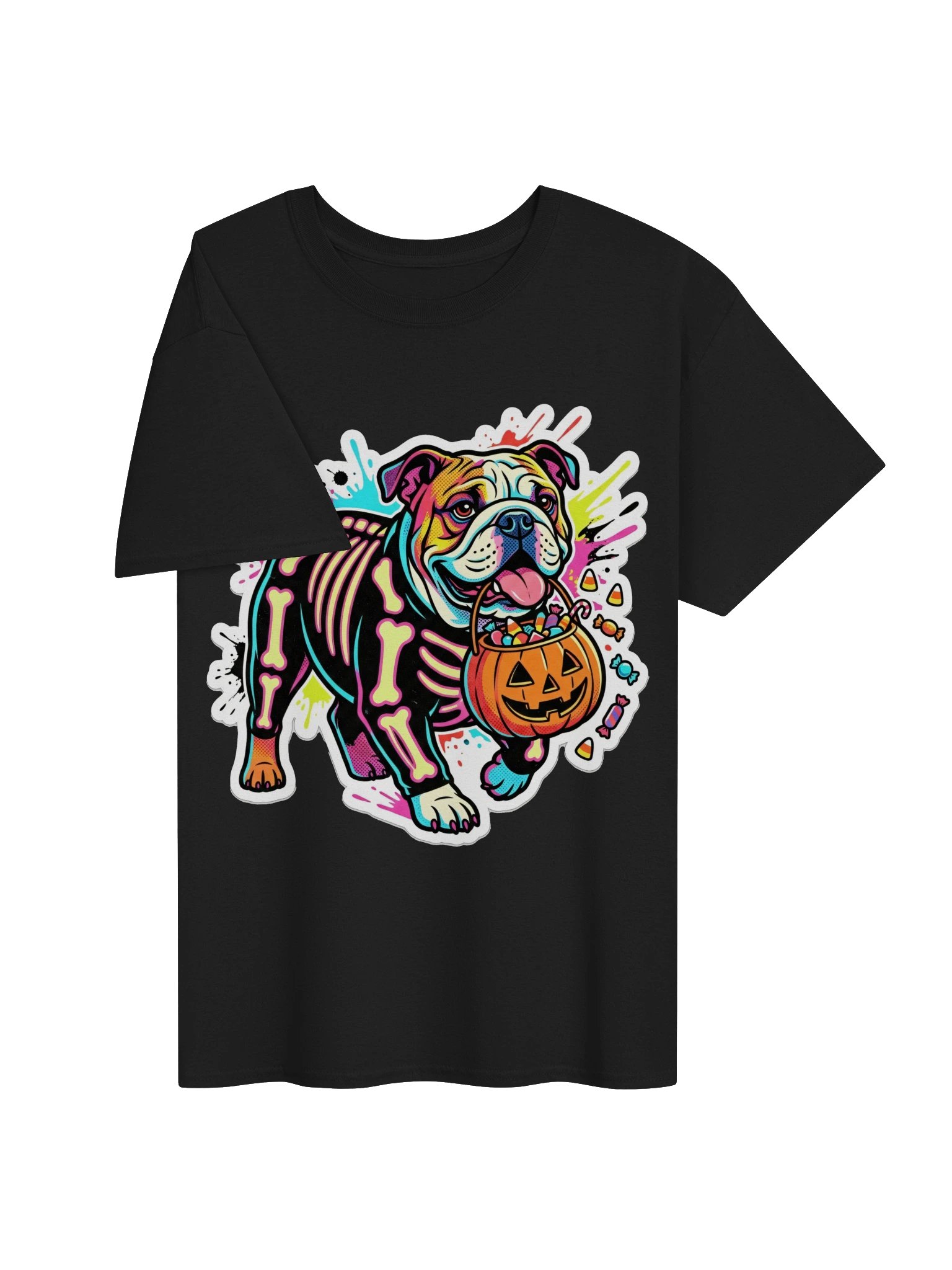 Skeleton Costume Bulldog Tee product image (9)