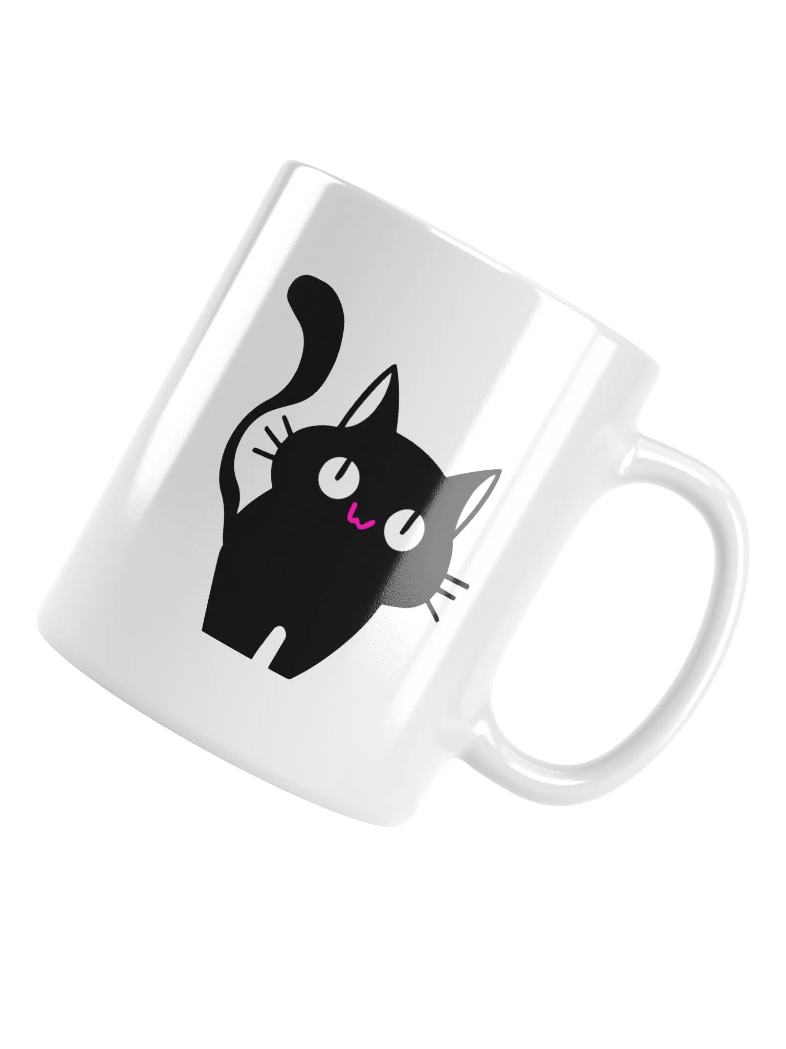 Double Sided Cat Butt White Ceramic Coffee Mug product image (5)