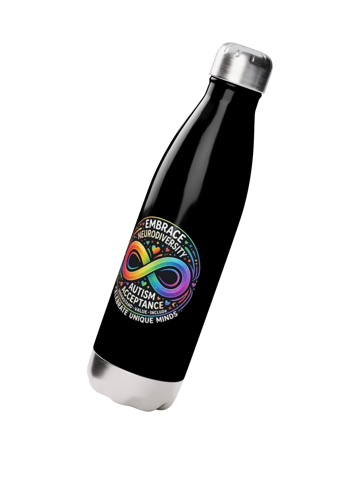 Autism Embrace Stainless Steel Water Bottle product image (2)