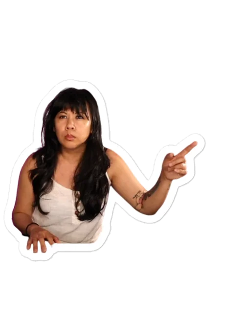 Missy pointing die cut magnet product image (1)