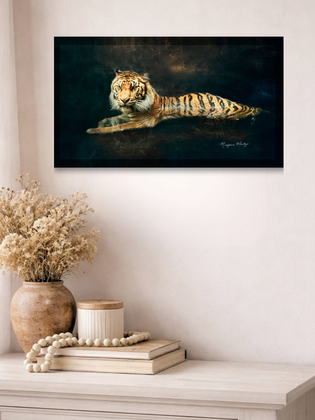 Tiger In Water Canvas product image (1)