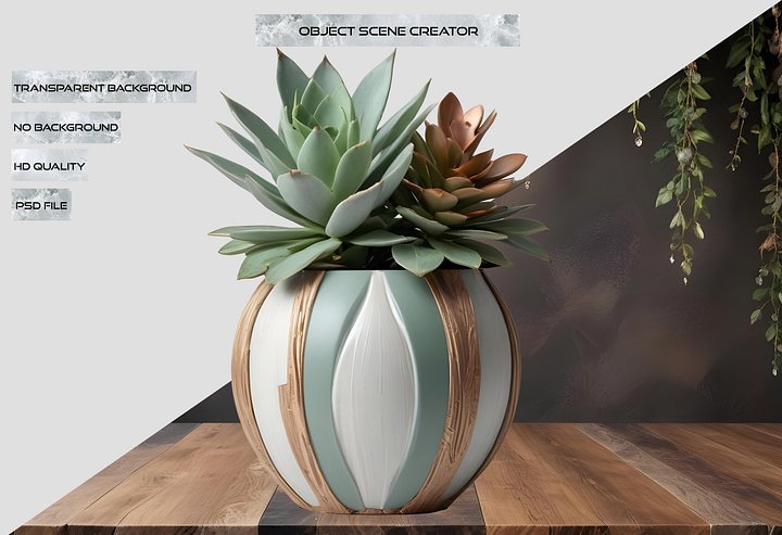 Gatsby Grace – Sculpted Art Deco Vase PNG product image (2)