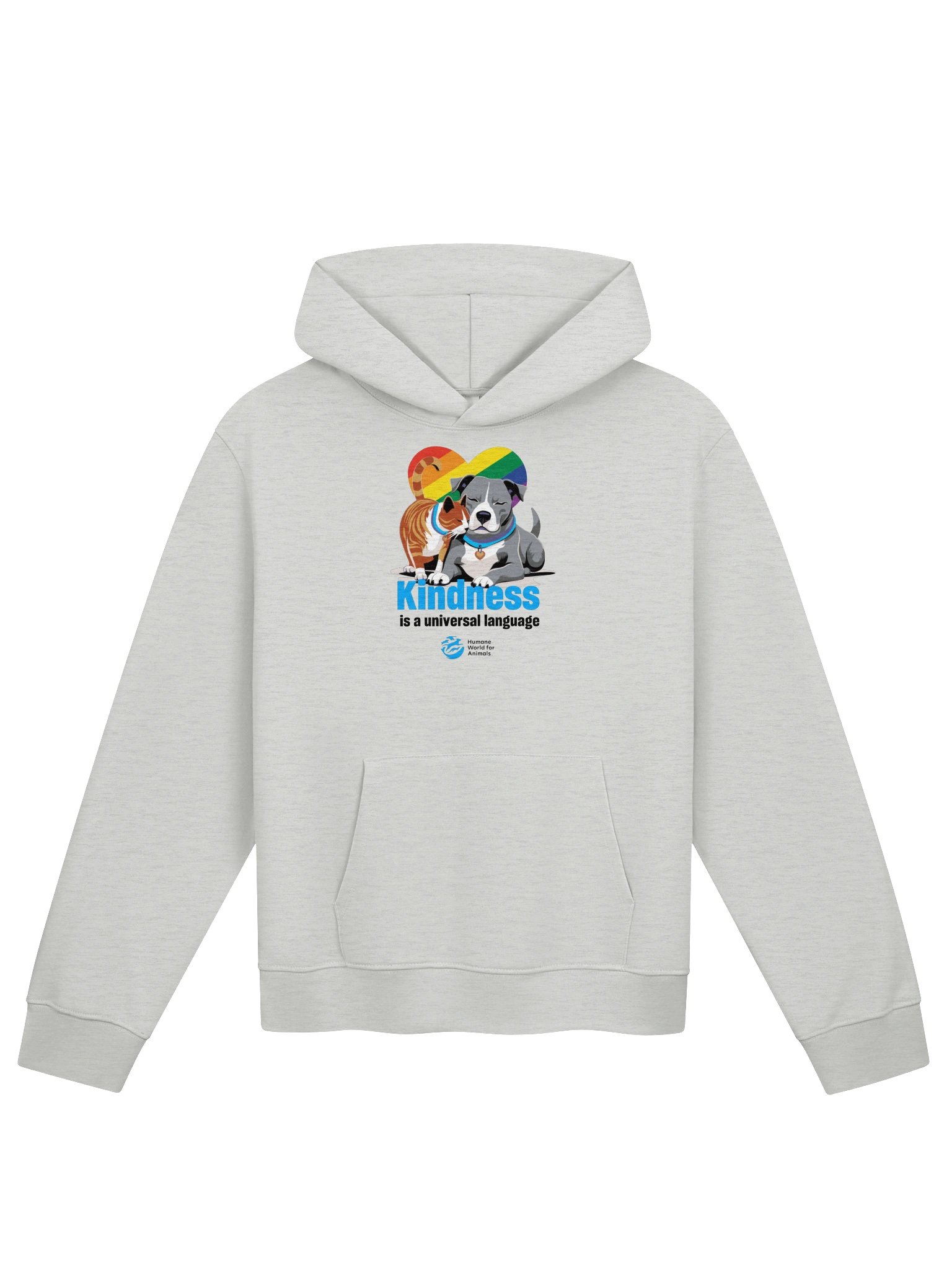 Kindness is a universal language rainbow heart - Hoodie product image (1)
