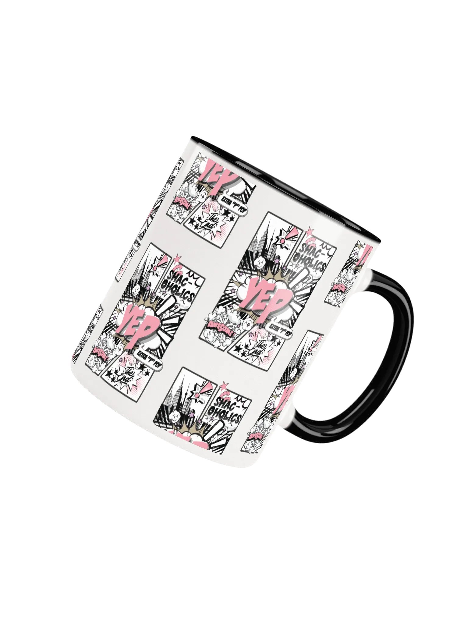 Shac-oholics Comic Blast Mug - Pink 