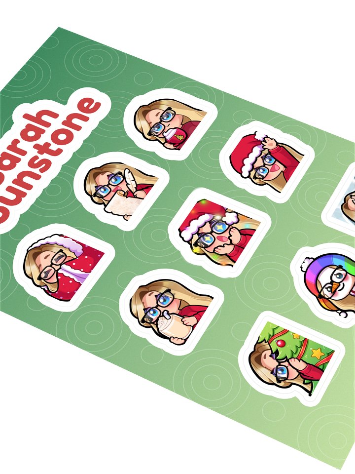 Festive Emote Sticker Sheet (A) product image (2)