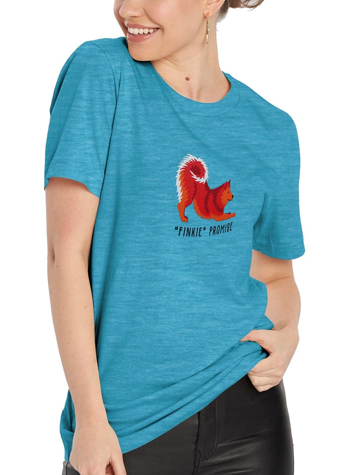 Finkie Promise T-Shirt(Embroidered) of a Finnish Spitz(Red) product image (2)
