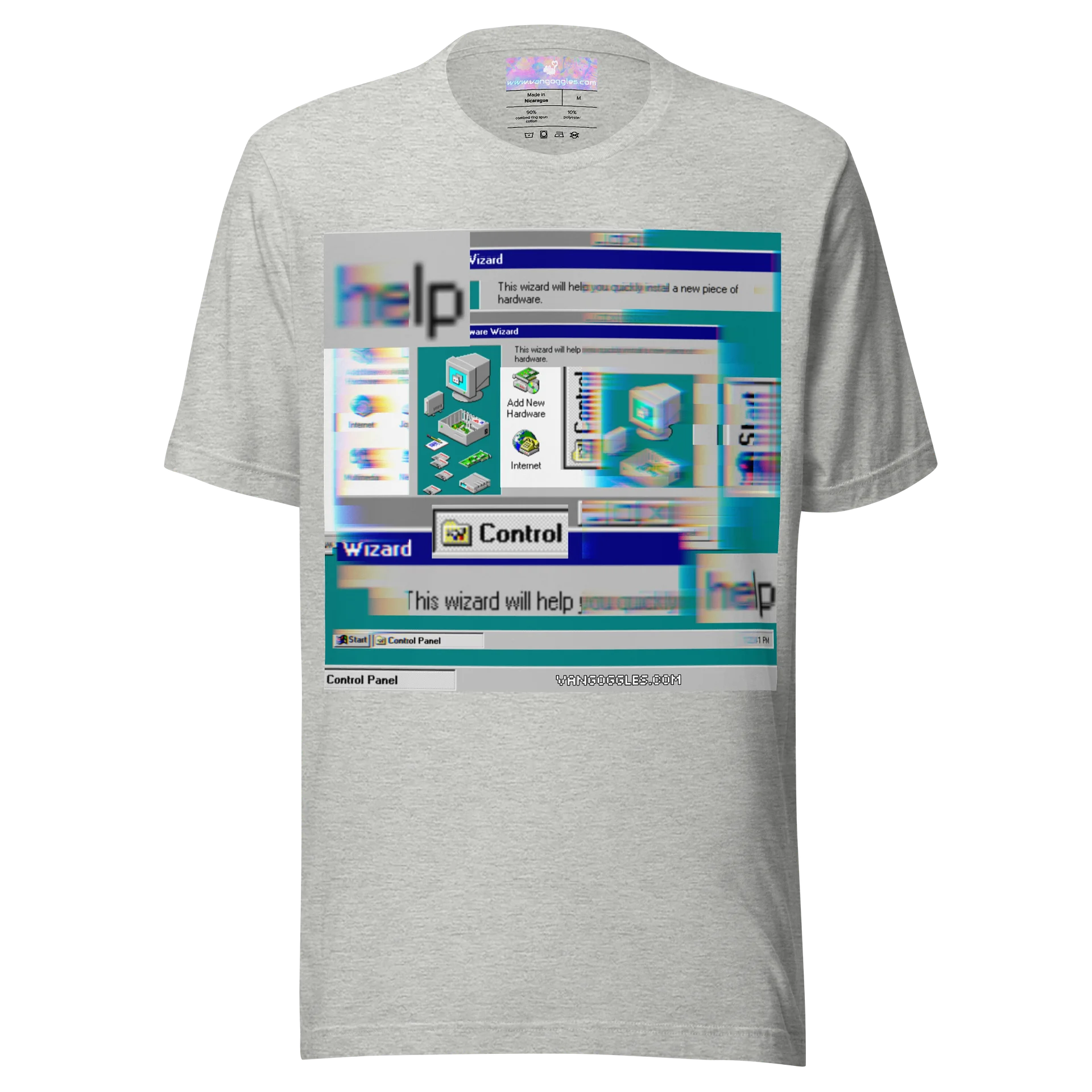 “the wizard will help” glitch graphic tee product image (1)