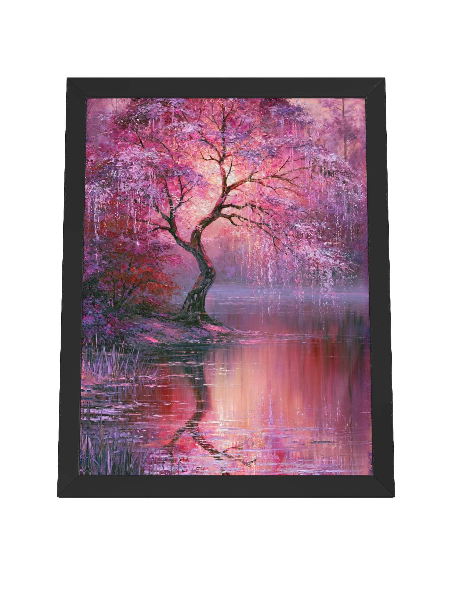 Pink Cherry Blossom Framed Art Print — Whispers Across the Water product image (8)