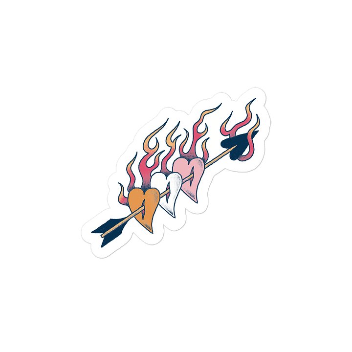 Lesbian Pride Hearts Decal product image (1)