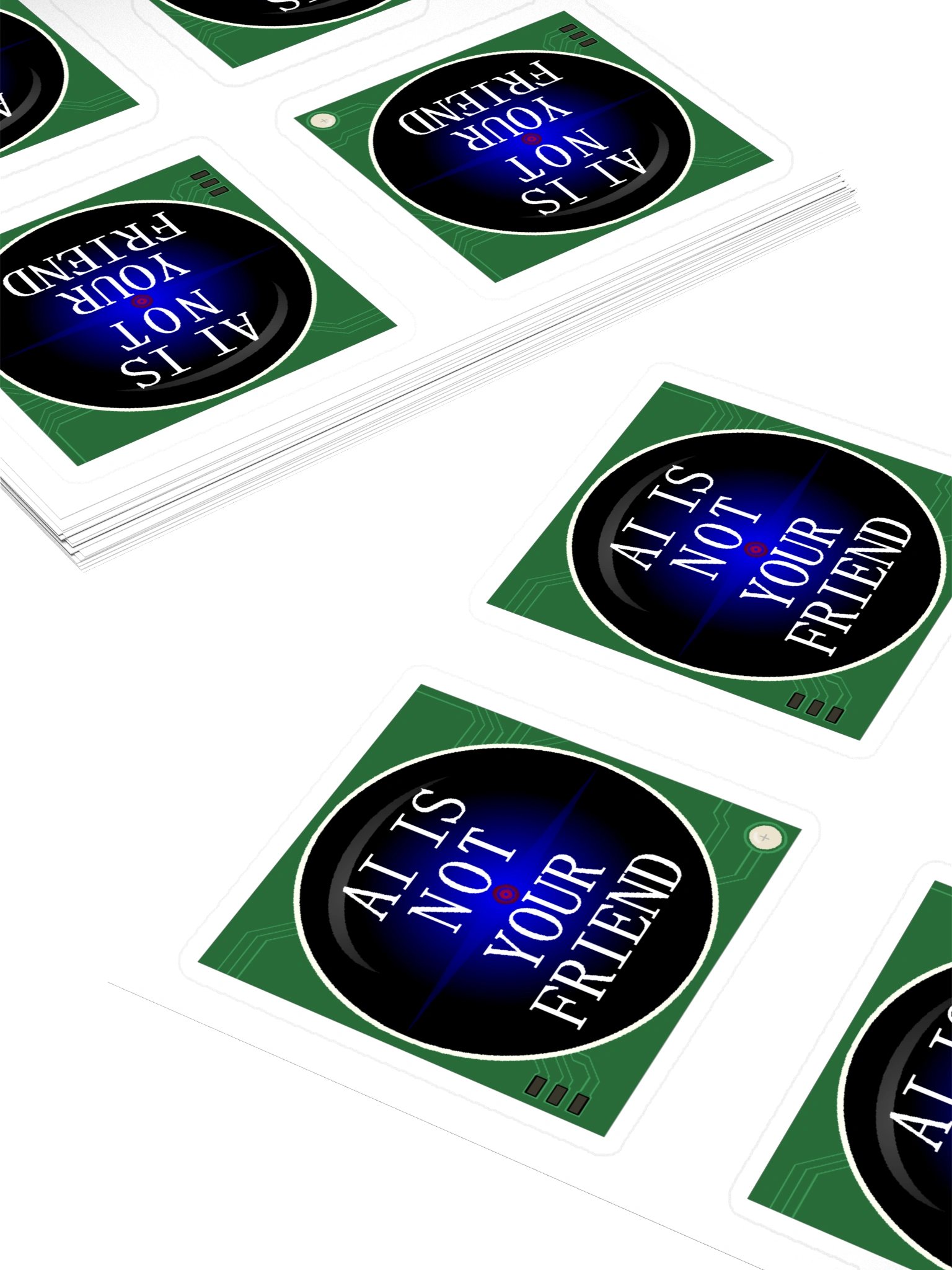 AI Is Not Your Friend - 4 sticker pack product image (4)