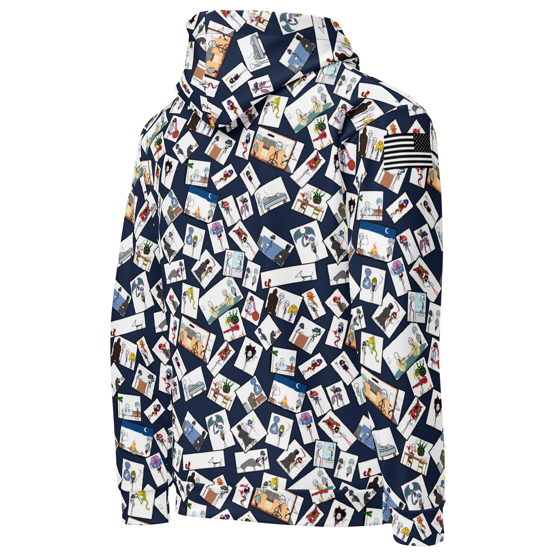 Stick Vet Comic Pannels Hoodie DkBlu product image (5)