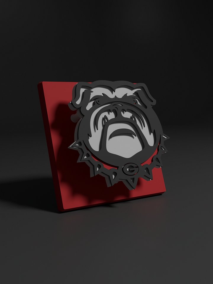 University of Georgia Bulldog 3D Printed Floating Logo Sign (Digital File Only) product image (1)
