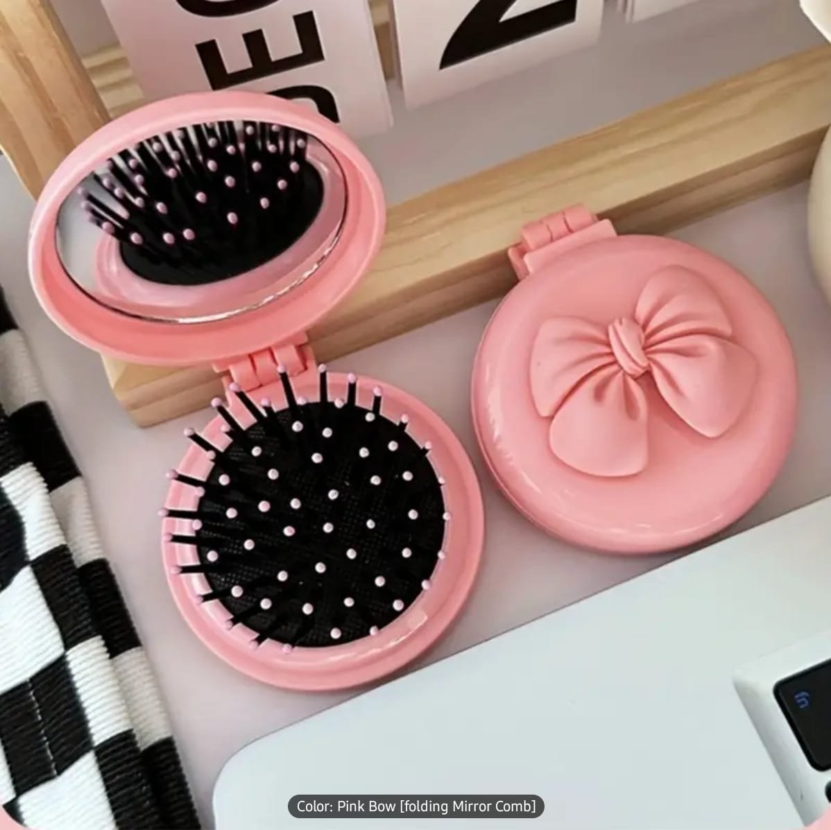 Cute Pink Mini Hair Brush product image (1)