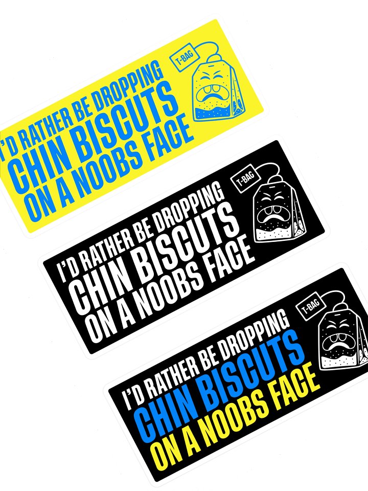 Chin Biscuits Multi Color Bumper Sticker product image (1)