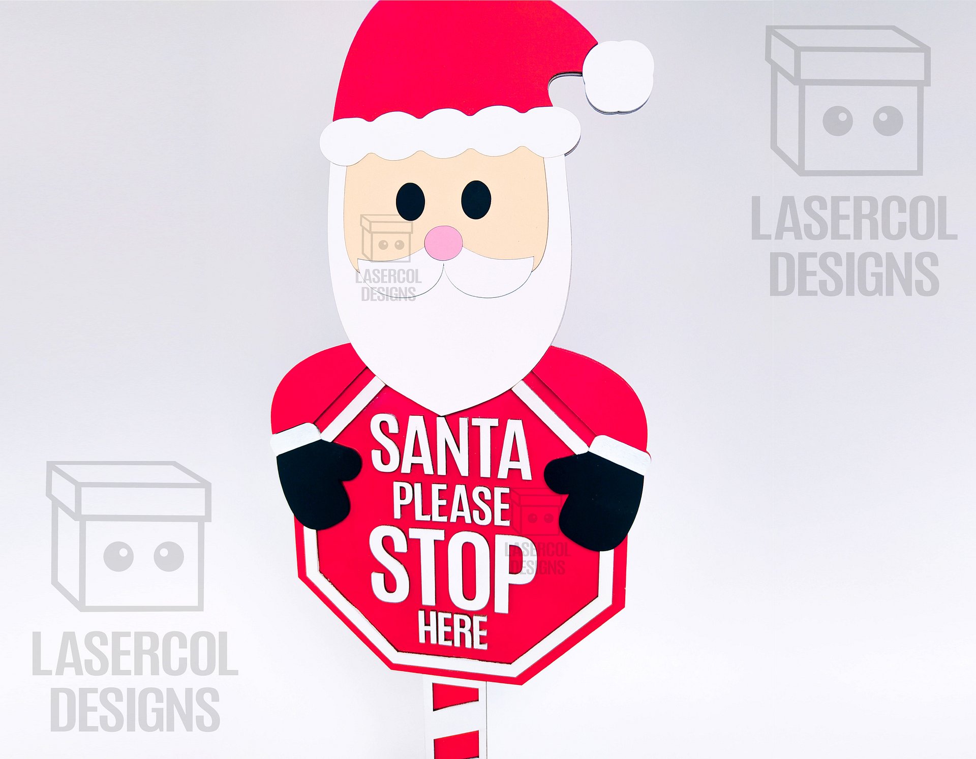 Santa Please Stop Here Signs Bundle - Laser Cut Files product image (7)
