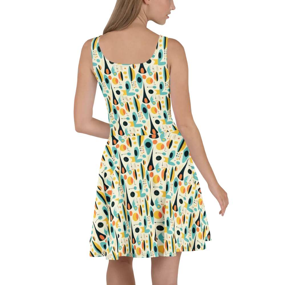 Elegant Skater Dress with Colorful Abstract Geometric product image (4)